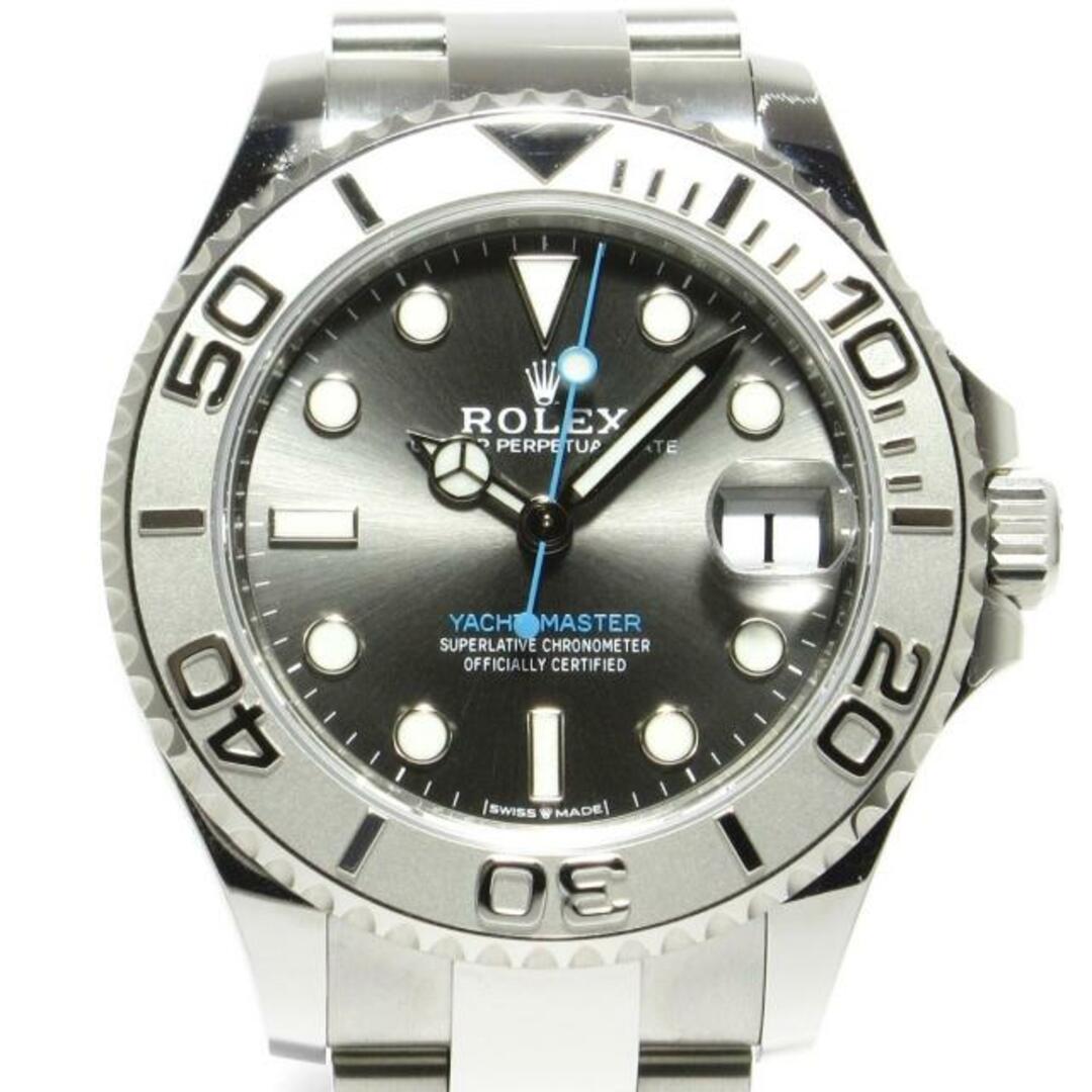 ROLEX(ロレックス)のROLEX(ロレックス) 腕時計美品  ヨットマスター37 268622 メンズ SS×PT/ランダムルーレット/スレート文字盤/10コマ＋余りコマ2(フルコマ)/2021.09 ダークロジウム メンズの時計(その他)の商品写真