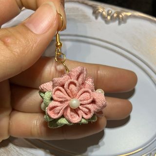 つまみ細工34(ピアス)