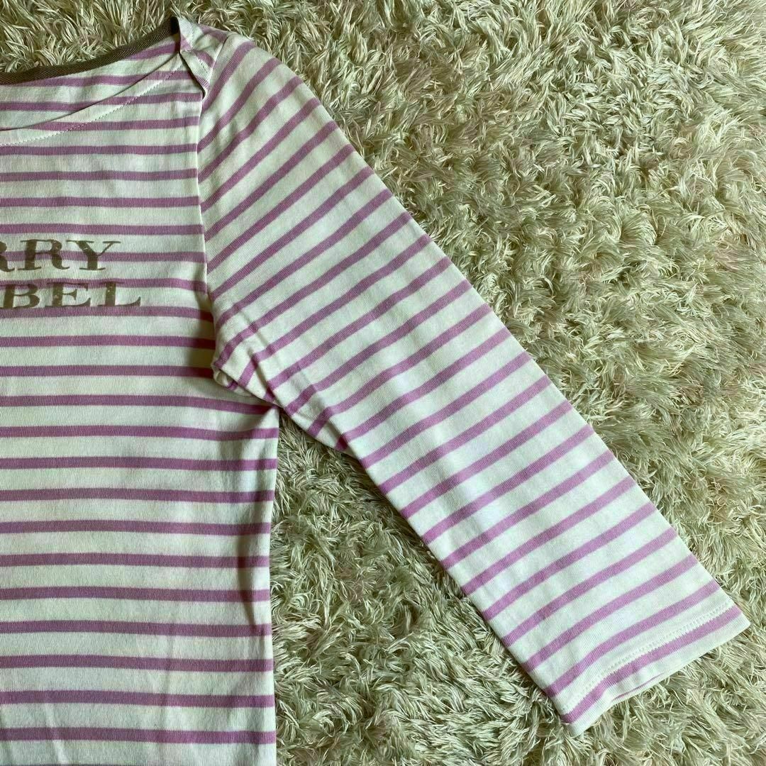 BURBERRY BLUE LABEL(バーバリーブルーレーベル)の【美品】　バーバリー　ブルーレーベル　バスクT ボーダー　ボートネック　Ｍ レディースのトップス(Tシャツ(長袖/七分))の商品写真