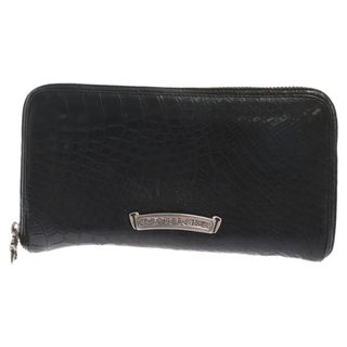 Chrome Hearts - CHROME HEARTS クロムハーツ REC F ZIP ALLIGATOR ラウンドジップ レザー財布 ウォレット ブラック