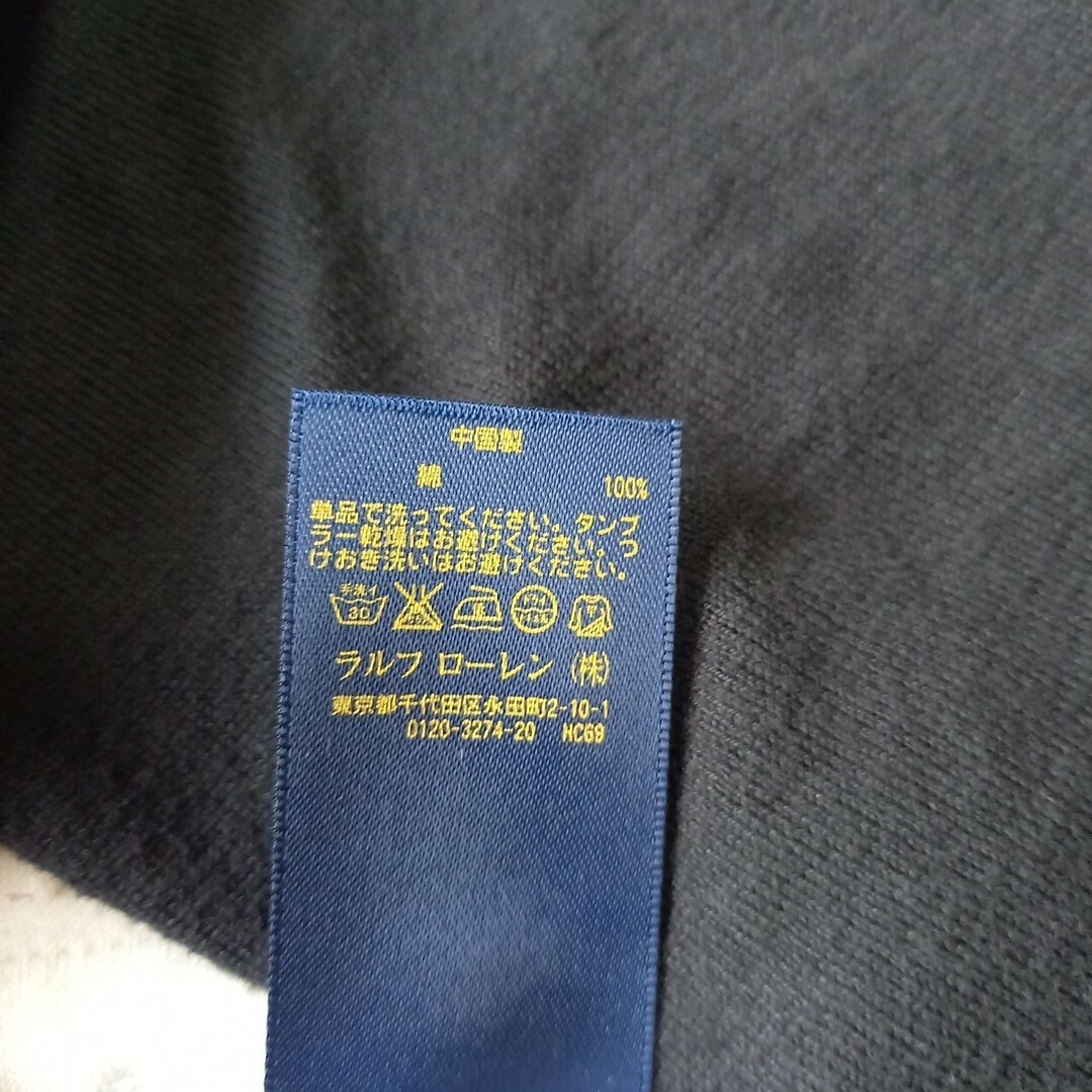 POLO RALPH LAUREN(ポロラルフローレン)のPOLO RALPH LAUREN 黒 長袖カーディガン レディース Mサイズ レディースのトップス(カーディガン)の商品写真