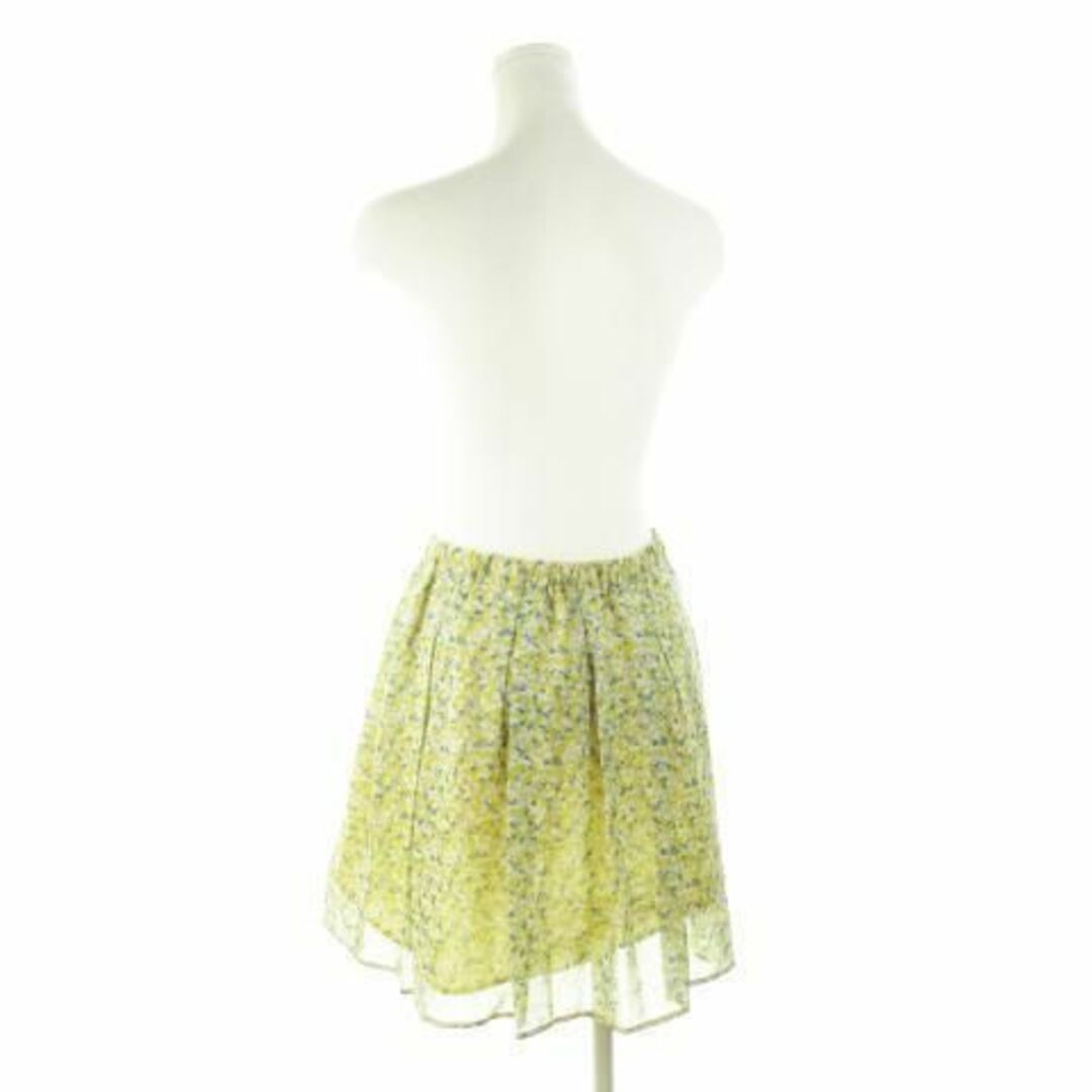 BEAUTY&YOUTH UNITED ARROWS(ビューティアンドユースユナイテッドアローズ)のB&Y ミニスカート フレア ギャザー 花柄 ベージュ 黄 230502AH6A レディースのスカート(ミニスカート)の商品写真