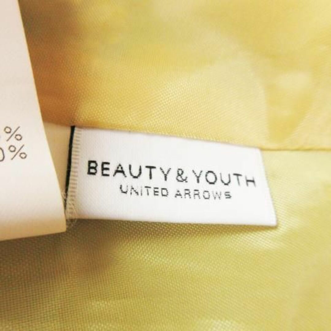 BEAUTY&YOUTH UNITED ARROWS(ビューティアンドユースユナイテッドアローズ)のB&Y ミニスカート フレア ギャザー 花柄 ベージュ 黄 230502AH6A レディースのスカート(ミニスカート)の商品写真