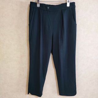 ホコモモラ(Jocomomola)のJocomomola ジャージー素材 タックパンツ サイズ42 パンツ ネイビー レディース ホコモモラ【中古】4-0223G△(その他)