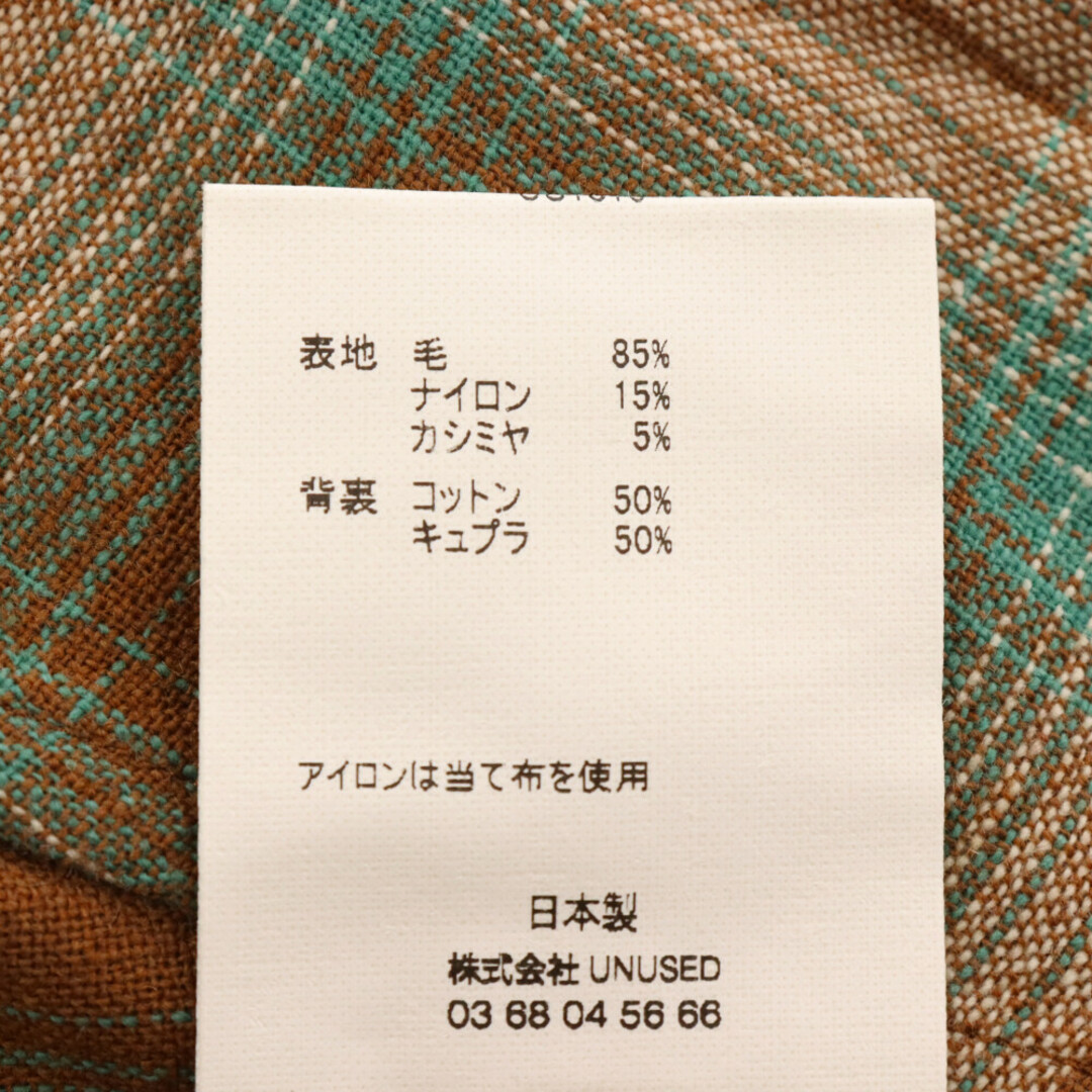 UNUSED(アンユーズド)のUNUSED アンユーズド 20AW ombre check western shirt US1816 チェック柄 長袖シャツ グリーン/ブラウン メンズのトップス(シャツ)の商品写真