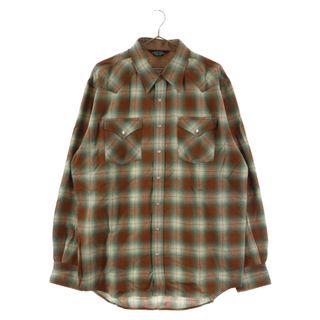 アンユーズド(UNUSED)のUNUSED アンユーズド 20AW ombre check western shirt US1816 チェック柄 長袖シャツ グリーン/ブラウン(シャツ)