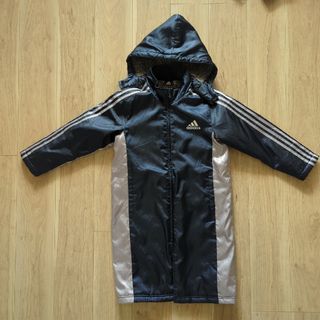 adidas - adidas　ベンチコート 130cm ネイビー×シルバー　美品