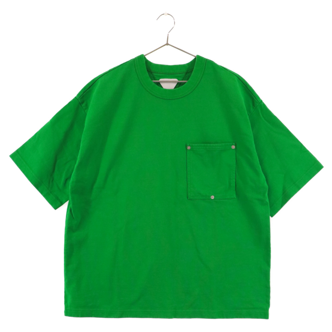 Bottega Veneta(ボッテガヴェネタ)のBOTTEGA VENETA ボッテガヴェネタ Rivet pocket heavy jersey t-shirt 707804 リベット ポケットヘビー半袖クルーネックTシャツ グリーン メンズのトップス(Tシャツ/カットソー(半袖/袖なし))の商品写真