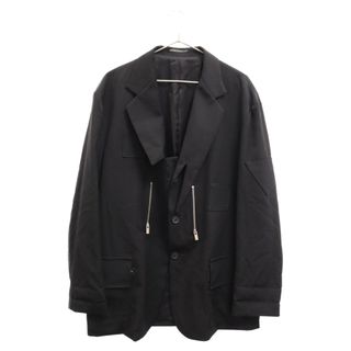 Yohji Yamamoto POUR HOMME ヨウジヤマモト プールオム 19AW フロントジップ テーラードジャケット HC-J79-535 ブラック