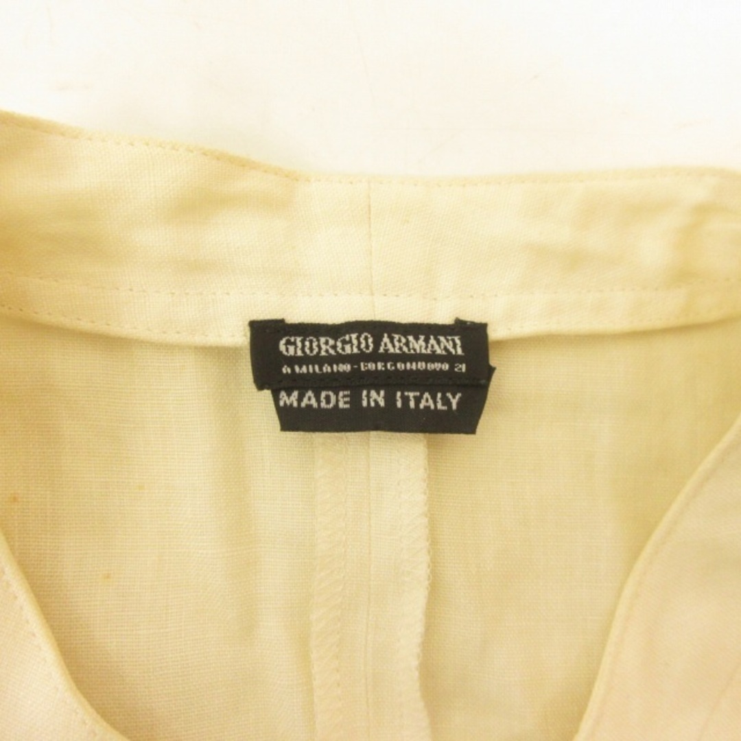 Giorgio Armani(ジョルジオアルマーニ)のジョルジオアルマーニ カジュアルシャツ ブラウス リネン イタリア製 白 46 レディースのトップス(シャツ/ブラウス(長袖/七分))の商品写真