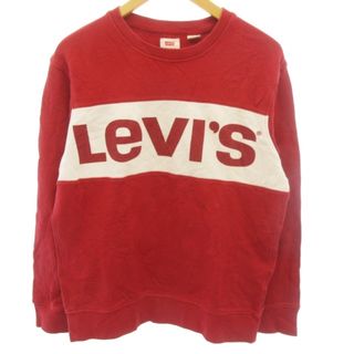 リーバイス(Levi's)のリーバイス スウェット トレーナー ロゴ プリント コットン 赤 レッド L(スウェット)