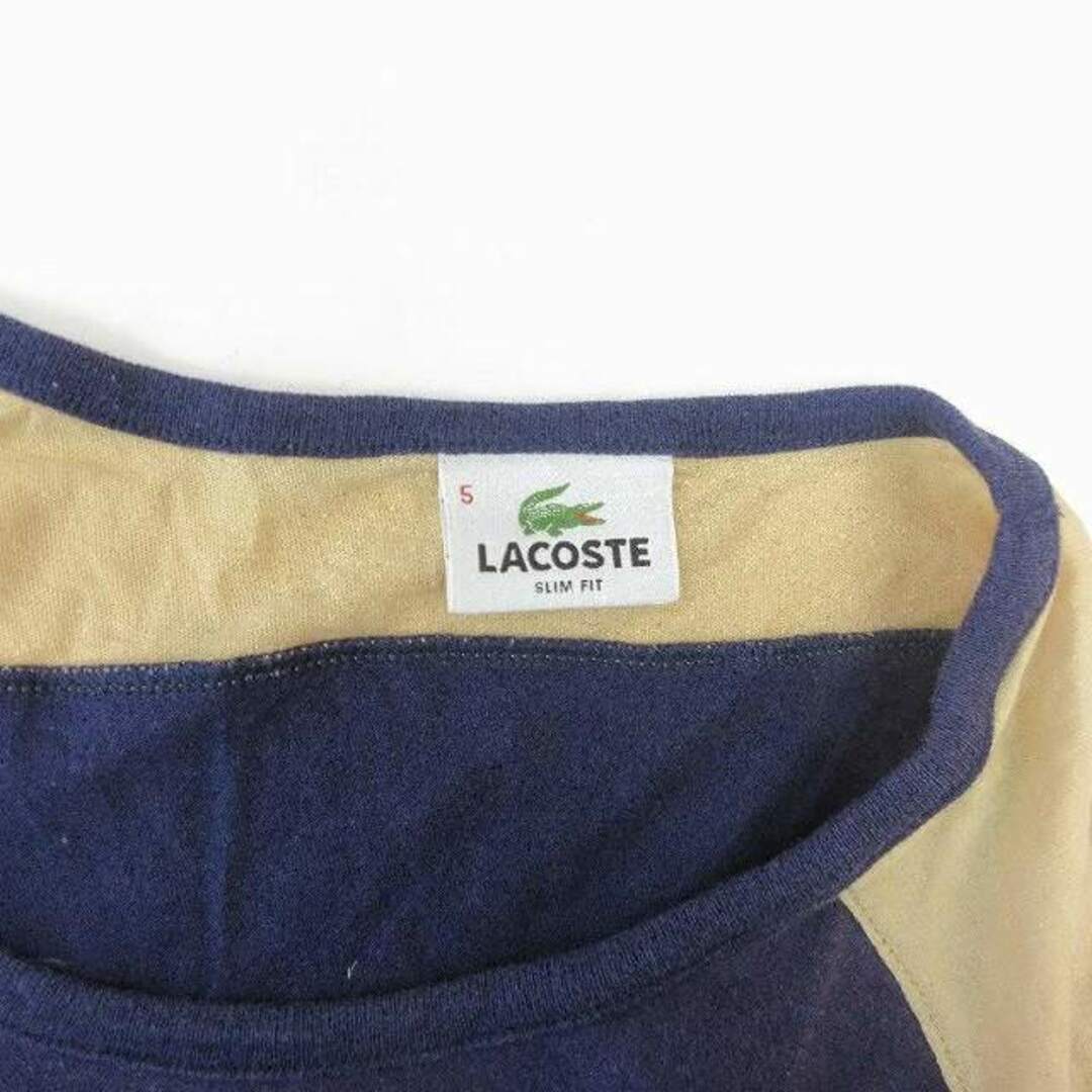 LACOSTE(ラコステ)のラコステ Tシャツ カットソー ロゴ刺繍 ネイビー 紺 ５ 約M ■GY09 レディースのトップス(カットソー(半袖/袖なし))の商品写真