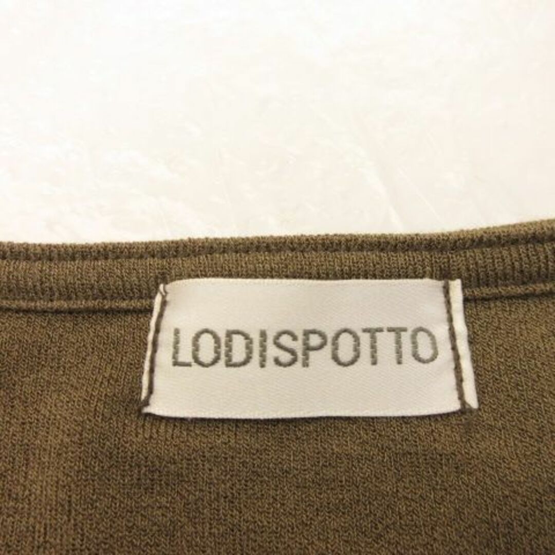 LODISPOTTO(ロディスポット)のロディスポット LODISPOTTO カットソー ドレープ 半袖 茶 M レディースのトップス(カットソー(半袖/袖なし))の商品写真