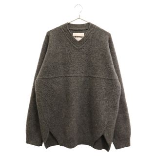 ジルサンダー(Jil Sander)のJIL SANDER ジルサンダー Vネックウールニットセーター グレー KR JM BW 0123(ニット/セーター)