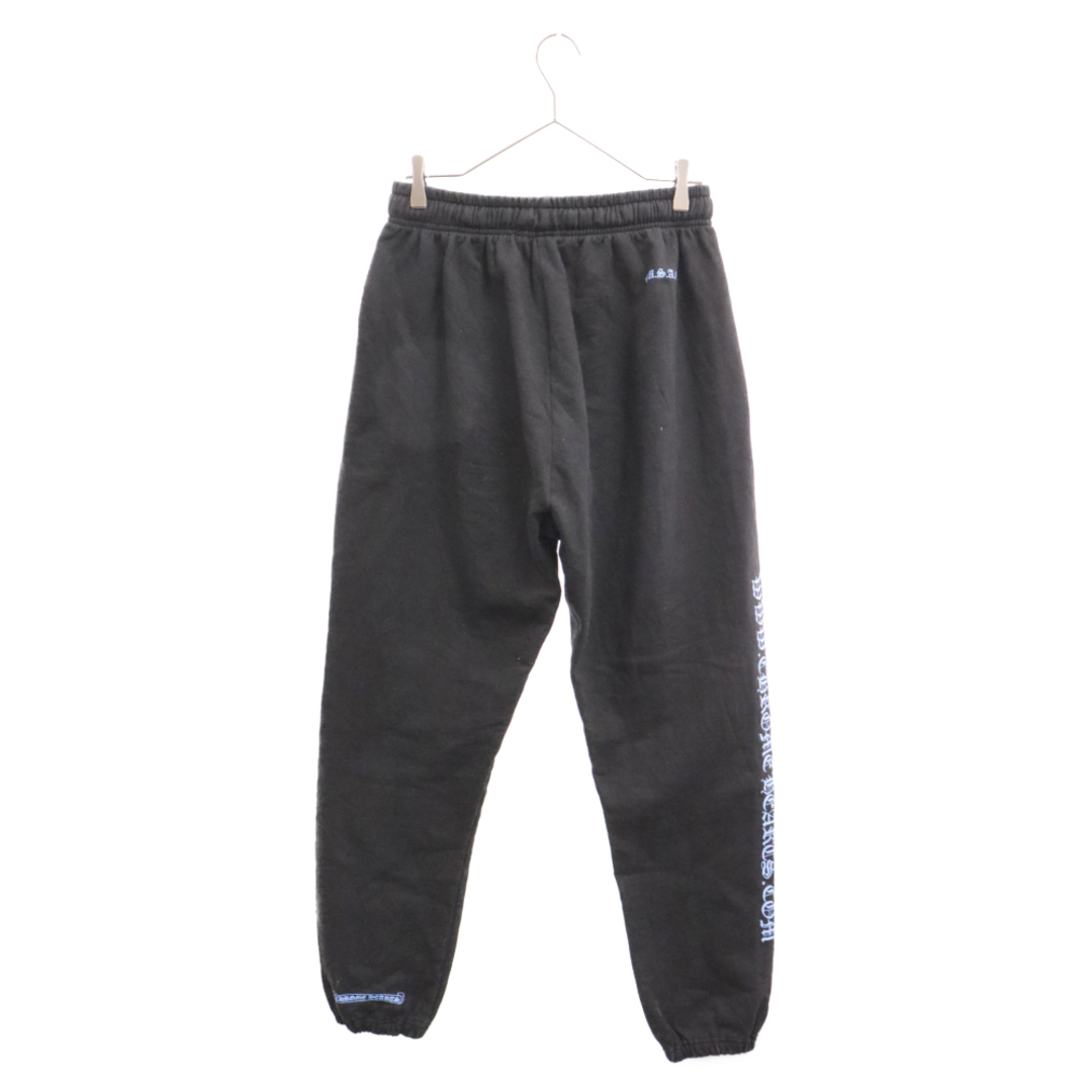 Chrome Hearts(クロムハーツ)のCHROME HEARTS クロムハーツ Blue Horseshoe Sweat Pants ブルーホースシュースウェットパンツ オンライン限定 ブラック×ブルー メンズのパンツ(その他)の商品写真