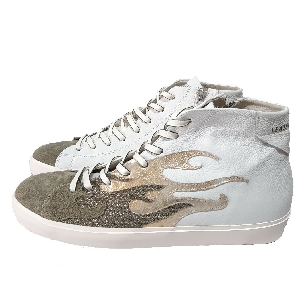 GOLDEN GOOSE(ゴールデングース)の定価約5万 新品☆LEATHER CROWN ハイカットレザースニーカー メンズの靴/シューズ(スニーカー)の商品写真