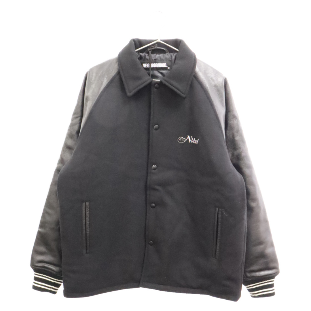 NEIGHBORHOOD(ネイバーフッド)のNEIGHBORHOOD ネイバーフッド 21AW CLUB WCL-JKT レザースタジャン ジャケット ブラック 212SZNH-JKM03 メンズのジャケット/アウター(スタジャン)の商品写真