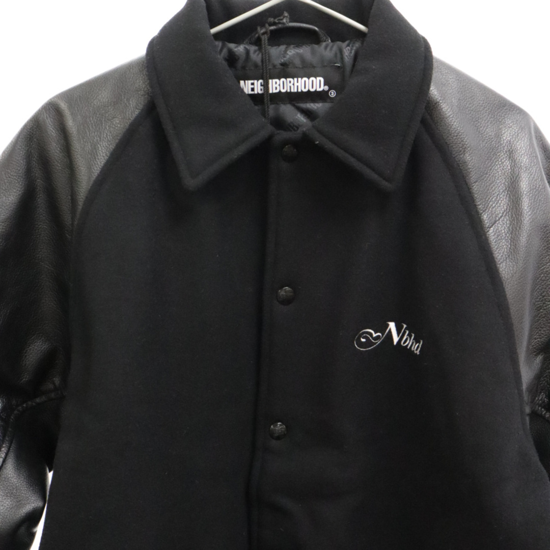 NEIGHBORHOOD(ネイバーフッド)のNEIGHBORHOOD ネイバーフッド 21AW CLUB WCL-JKT レザースタジャン ジャケット ブラック 212SZNH-JKM03 メンズのジャケット/アウター(スタジャン)の商品写真