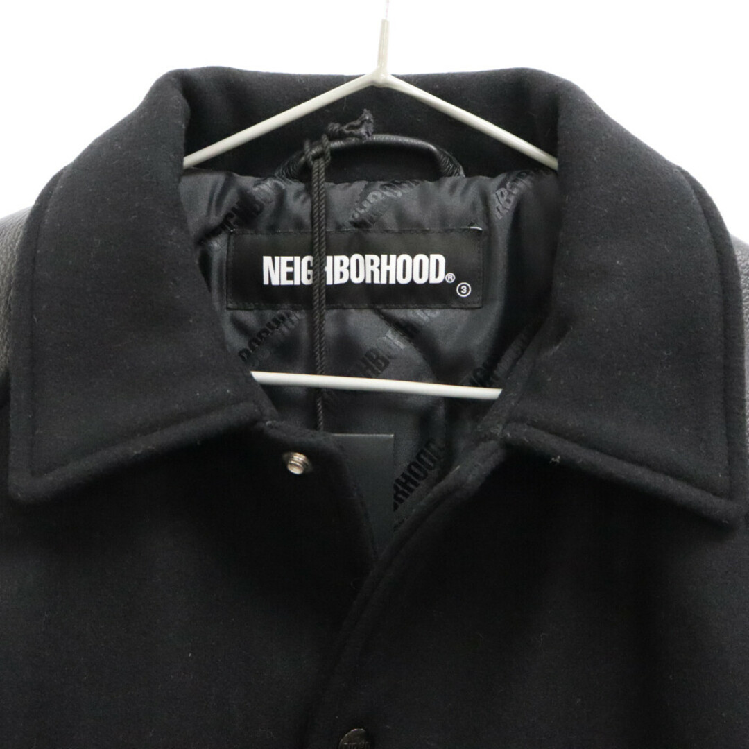 NEIGHBORHOOD(ネイバーフッド)のNEIGHBORHOOD ネイバーフッド 21AW CLUB WCL-JKT レザースタジャン ジャケット ブラック 212SZNH-JKM03 メンズのジャケット/アウター(スタジャン)の商品写真