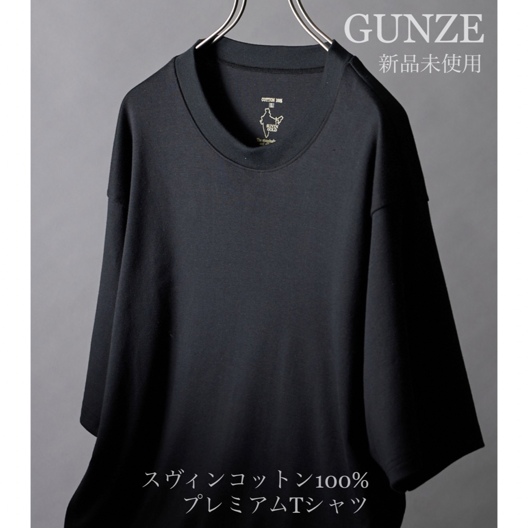 GUNZE(グンゼ)の【新品未使用】GUNZE スヴィンコットン100% 半袖Tシャツ Mサイズ メンズのトップス(Tシャツ/カットソー(半袖/袖なし))の商品写真