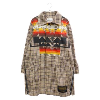 サカイ(sacai)のSacai サカイ 19SS × PENDLETON Check Coat ペンドルトン サイドジップ チェック ステンカラーコート マルチカラー 19-01933M(ステンカラーコート)