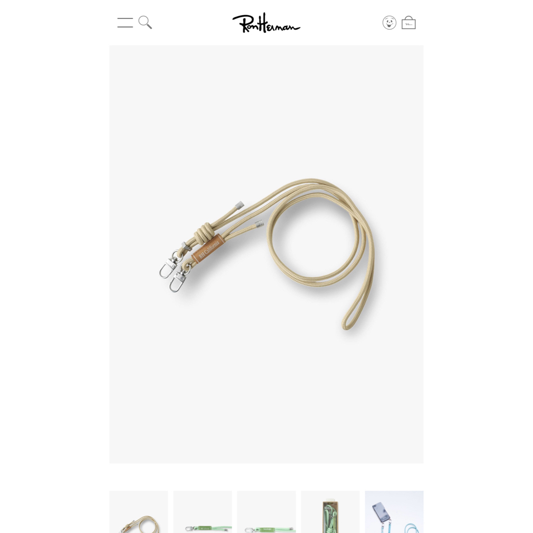 Ron Herman(ロンハーマン)のロンハーマン トポロジー Topologie Phone Strap スマホ/家電/カメラのスマホアクセサリー(ネックストラップ)の商品写真