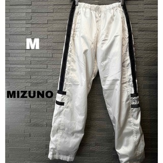 ミズノ(MIZUNO)のミズノ ロングパンツ スポーツウェア ボトムス　メンズ M 白　Mizuno(ウェア)