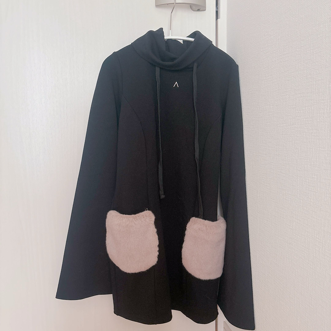andmary Fur pocket mini dress 人気提案 - ワンピース