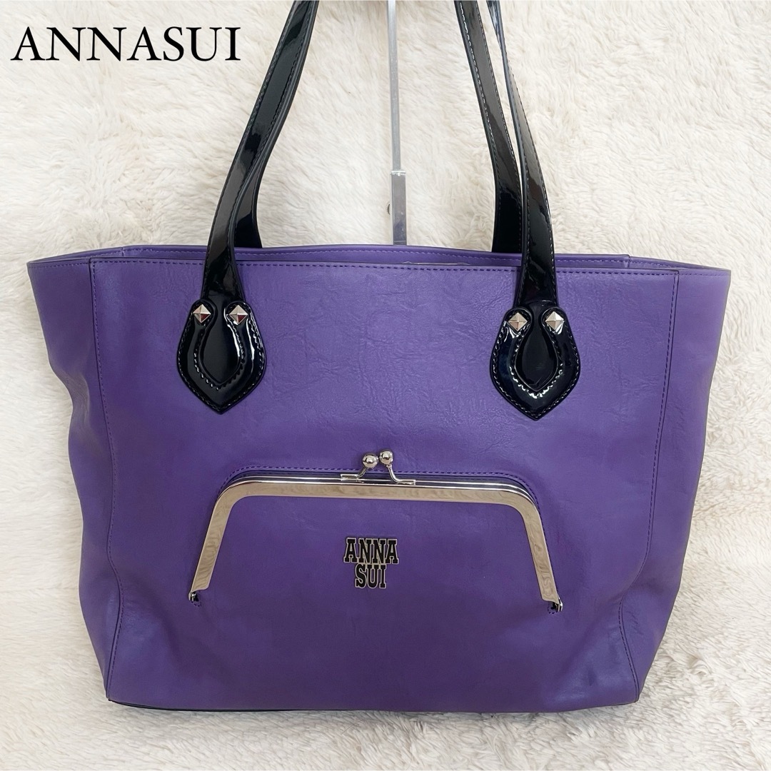 ANNA SUI(アナスイ)の極美品　アナスイ　メタリカ　トートバッグ　A4収納可　ショルダーバッグ レディースのバッグ(トートバッグ)の商品写真