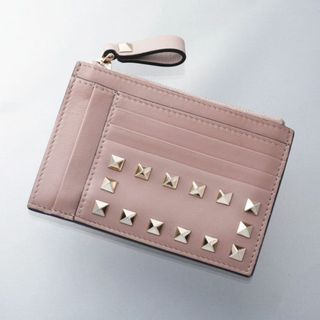 valentino garavani - K3327M 良品 ヴァレンティノ ガラヴァーニ スタッズ カード コインケース