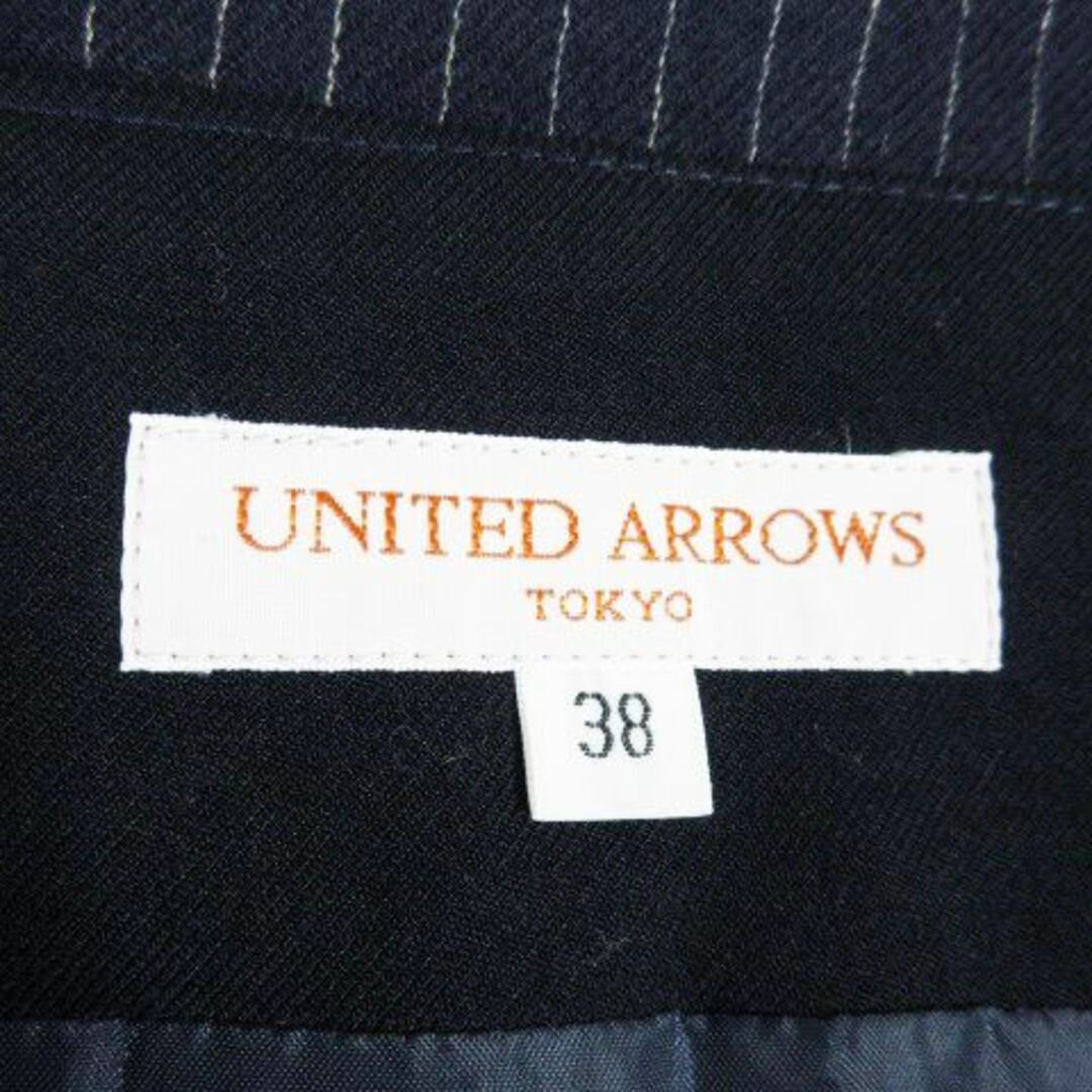 UNITED ARROWS(ユナイテッドアローズ)のユナイテッドアローズ ひざ丈スカート ウール 38 紺 210702AO4A レディースのスカート(ひざ丈スカート)の商品写真