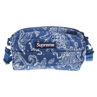 シュプリーム(Supreme)のSUPREME シュプリーム 22AW Puffer side Bag Paisey ロゴパファーペイズリーショルダーバッグ ブルー(ショルダーバッグ)