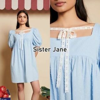 シスタージェーン(sister jane)のSister Jane フロントリボン ミニワンピース(ミニワンピース)