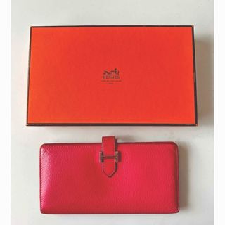 エルメス(Hermes)のHERMES エルメス　べアン　フューシャピンク　長財布(財布)