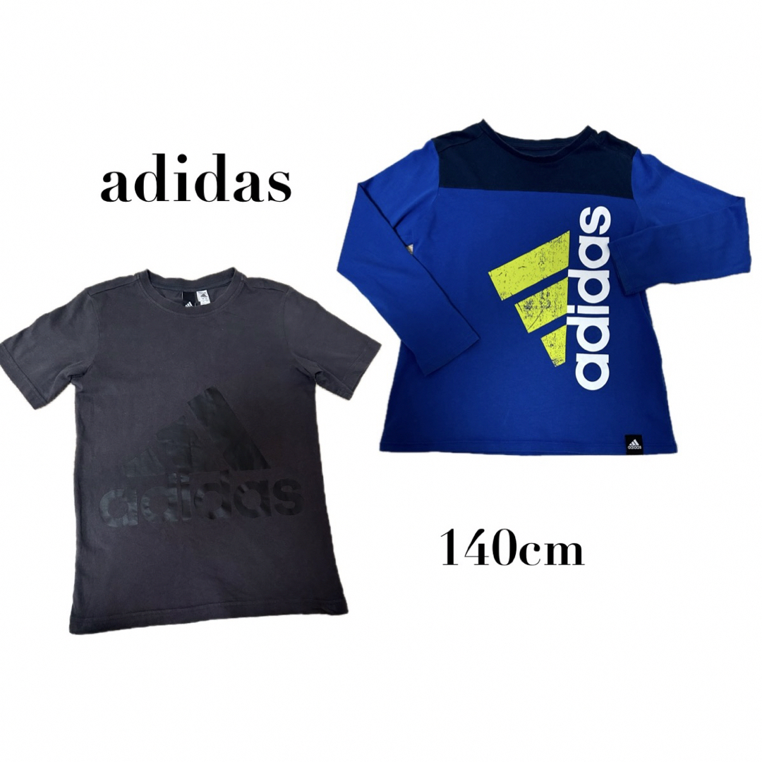 adidas(アディダス)の【アディダス】男の子 ボーイズ ジュニア長袖 半袖　ロゴTシャツ 140cm キッズ/ベビー/マタニティのキッズ服男の子用(90cm~)(Tシャツ/カットソー)の商品写真