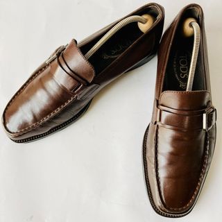 TOD'S - TOD'S トッズ 濃茶 ローファー 26.5cm 除菌・消臭済み