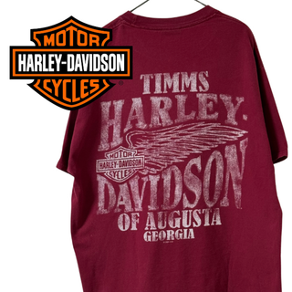 ハーレーダビッドソン(Harley Davidson)の【ハーレーダビットソン】コットン100% Tシャツ 両面プリント　希少デザイン(Tシャツ/カットソー(半袖/袖なし))