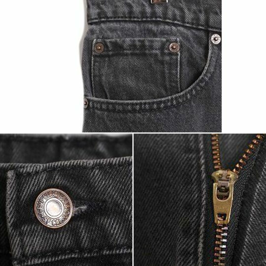 Levi's(リーバイス)の90s USA製 リーバイス 505 ブラック デニム パンツ メンズ 38 32 / 90年代 オールド Levis ジーンズ ジーパン Gパン スリム ストレート 黒 メンズのパンツ(デニム/ジーンズ)の商品写真