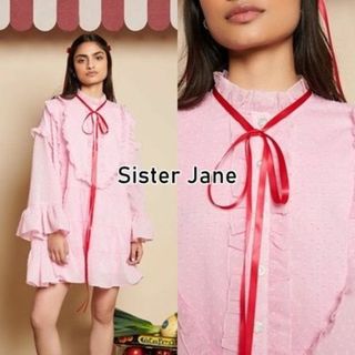 シスタージェーン(sister jane)のSister Jane フロントリボン ミニワンピース(ミニワンピース)