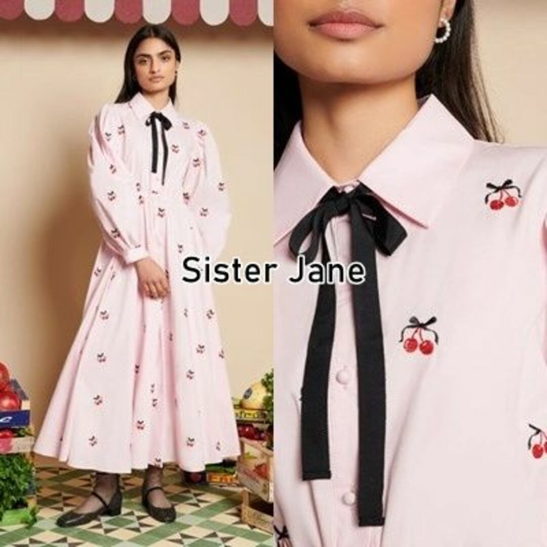 sister jane(シスタージェーン)のSister Jane チェリー刺しゅう ロングワンピース レディースのワンピース(ロングワンピース/マキシワンピース)の商品写真