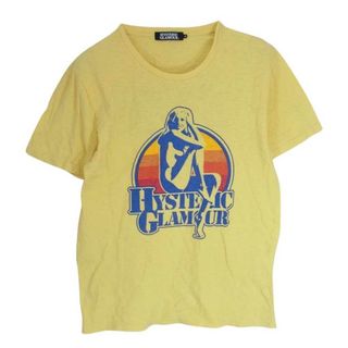 ヒステリックグラマー(HYSTERIC GLAMOUR)のHYSTERIC GLAMOUR ヒステリックグラマー 21AW 0213CT02 ガールプリント クルーネック 半袖 Tシャツ イエロー系 M【中古】(シャツ)