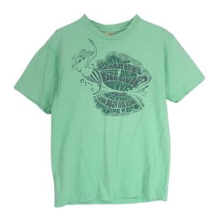 スタンダードカリフォルニア(STANDARD CALIFORNIA)のSTANDARD CALIFORNIA スタンダードカリフォルニア 人魚 ロゴプリント クルーネック 半袖 Tシャツ ライトグリーン系 S【中古】(シャツ)