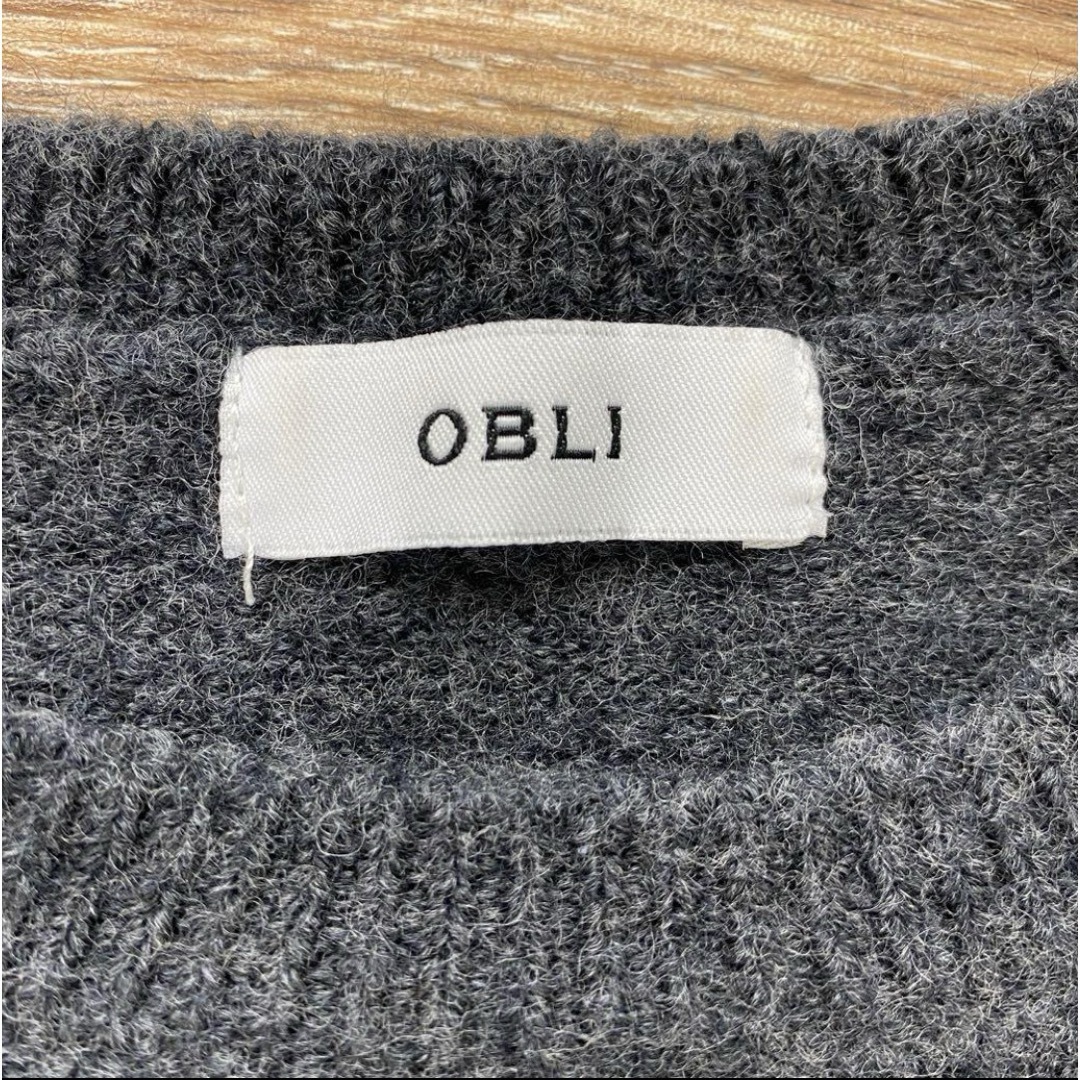 OBLI(オブリ)のr4030 オブリ OBLI ウール ニット レディースのトップス(ニット/セーター)の商品写真