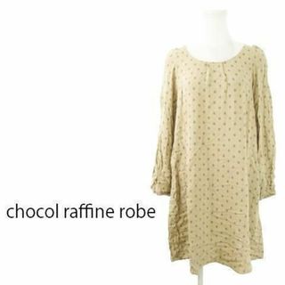 ショコラフィネローブ(chocol raffine robe)のショコラフィネローブ ミニワンピース エスニック 総柄 230727AH14A(ミニワンピース)