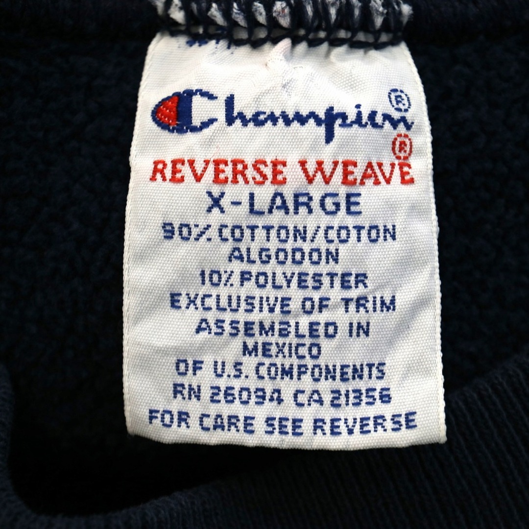 Champion(チャンピオン)の90年代 Champion チャンピオン 刺タグ リバースウィーブ USA HOCKEY スウェット 大きいサイズ ネイビー(メンズ X-LARGE)  O1438 中古 古着 メンズのトップス(スウェット)の商品写真