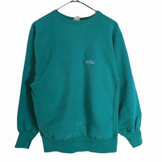 チャンピオン(Champion)の90年代 USA製 Champion チャンピオン リバースウィーブ スウェット 目無し 刺繍 エメラルドグリーン (メンズ L)  O2926 中古 古着(スウェット)