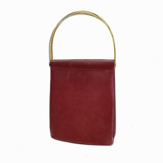 カルティエ(Cartier)の【4gb0760】カルティエ ハンドバッグ/トリニティ/レザー/レッド/シルバー金具/ゴールド金具/ピンクゴールド金具 【中古】 レディース(ハンドバッグ)