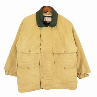 フィルソン(FILSON)の70年代 USA製 FILSON フィルソン オイルド ハンティングジャケット チンストラップ ベージュ (メンズ 44) 中古 古着 O5496(その他)