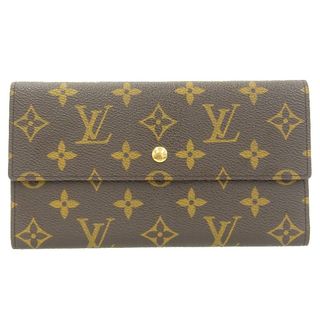 ルイヴィトン(LOUIS VUITTON)の【本物保証】 超美品 ルイヴィトン LOUIS VUITTON モノグラム ポルトトレゾール インターナショナル 三つ折り長財布 M61215(財布)