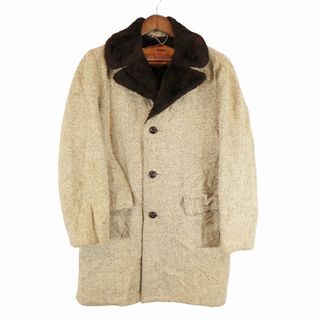 ウールリッチ(WOOLRICH)の80年代 USA製 WOOLRICH ウールリッチ ギャングコート 防寒  ヘリンボーン ベージュ (メンズ 40)  O5557 中古 古着(その他)